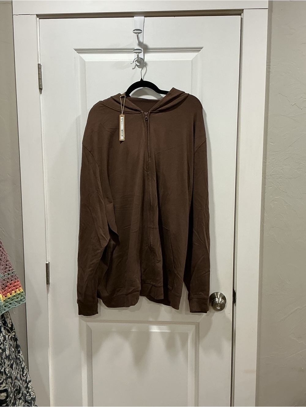 SKIMS NEW WITH TAGS JERSEY LOUNGE ZIP UP COLOR MUD SIZE 4X